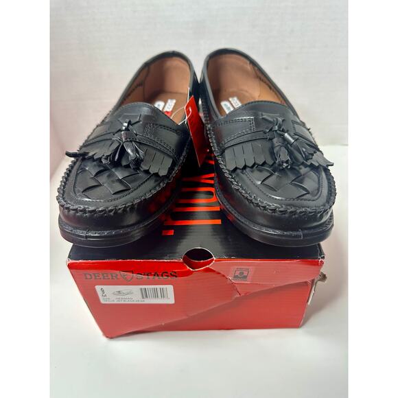 DEER STAGS Men's Herman Tassel Loafer Shoes Jet Black Size 9M NWT - Picture 2 of 8